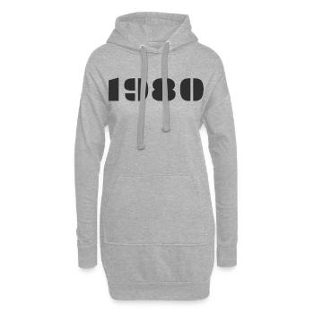 1980 - Hoodie-Kleid - Grau meliert - Vorne