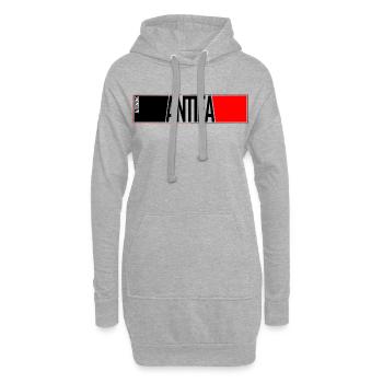 Antifa autonome - Sweat-shirt à capuche long Femme - gris chiné - Devant