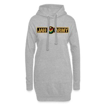 Jah Army Rastafari Rasta Reggae Roots - Hoodie Dress - heather grey - Front