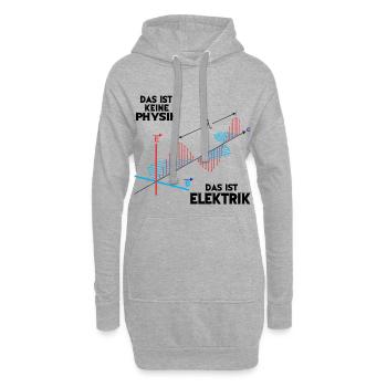 Elektrik Elektriker Handwerk Handwerker Physik - Hoodie-Kleid - Grau meliert - Vorne