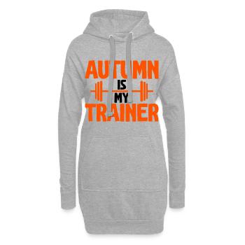 Autumn Is My Trainer 2 - Hoodie-Kleid - Grau meliert - Vorne