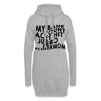 My Bank Account Just Hit Zero 2 - Hoodie-Kleid - Grau meliert - Vorne