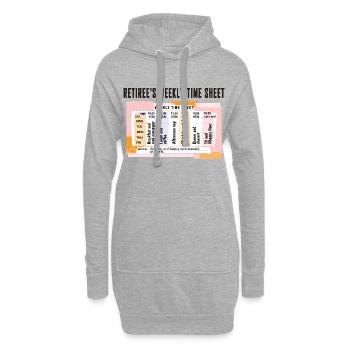 Zeitplan für Rentner - Entspannter Ruhestand - Hoodie-Kleid - Grau meliert - Vorne