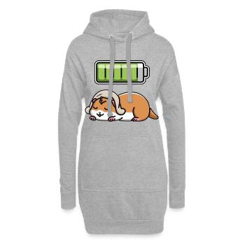 Hamster Sleeping Recharging Night Bedtime - Hoodie-Kleid - Grau meliert - Vorne