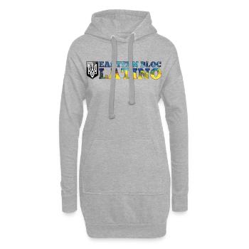Bloc de l’Est Latino Ukrainien Ukraine Cadeau - Sweat-shirt à capuche long Femme - gris chiné - Devant