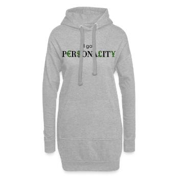 I got Personality - Design mit Währungen  - Hoodie-Kleid - Grau meliert - Vorne
