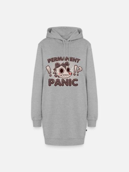Andauerndes Panikopossum - Hoodie-Kleid - Grau meliert