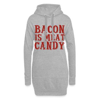 Bacon Is Meat Candy 2 - Hoodie-Kleid - Grau meliert - Vorne