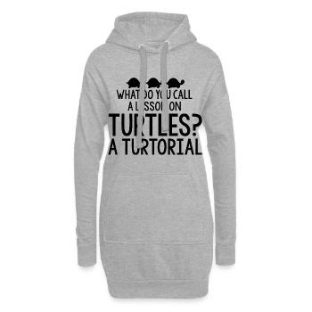 What Do You Call A Lesson On Turtles, A Turtorial4 - Hoodie Dress - heather grey - Front