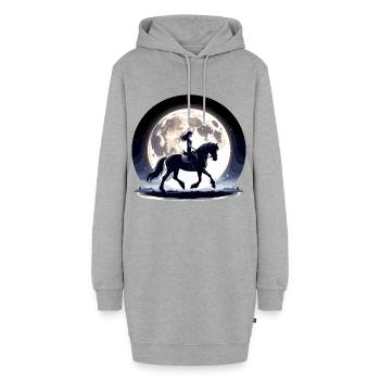 Fille Quarter Horse - Sweat-shirt à capuche long Femme - gris chiné - Devant