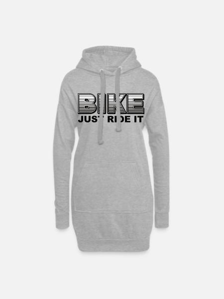 BIKE Just Ride It - Hoodie-Kleid - Grau meliert