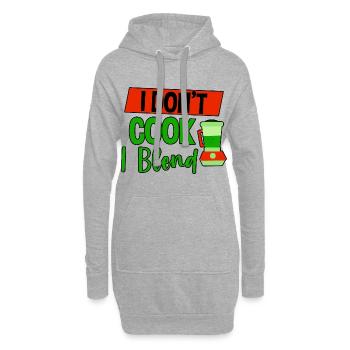 I Don't Cook I Blend 4 - Hoodie Dress - heather grey - Front