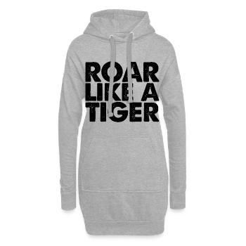 Rugir comme un tigre 3 - Sweat-shirt à capuche long Femme - gris chiné - Devant