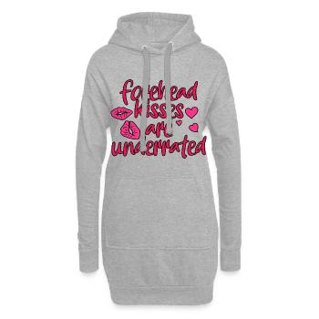 Forehead Kisses Are Underrated 2 - Hoodie-Kleid - Grau meliert - Vorne