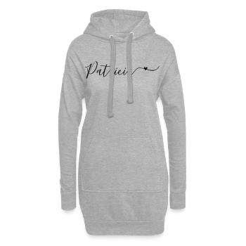 Patricia Prénom décoratif - Sweat-shirt à capuche long Femme - gris chiné - Devant