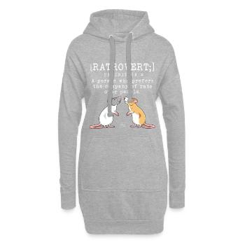Ratrovert VI - Hoodie Dress - heather grey - Front