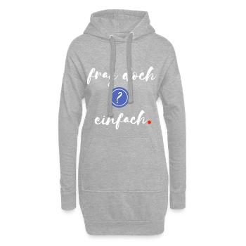 Frag doch einfach - Hoodie-Kleid - Grau meliert - Vorne