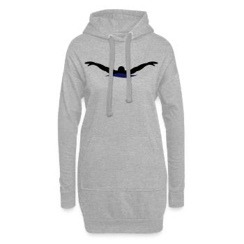 Schwimmen - Hoodie-Kleid - Grau meliert - Vorne