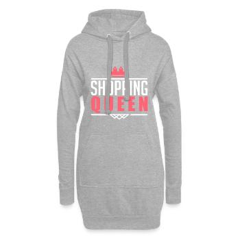 Shopping Queen Shop Shopping Reine cadeau - Sweat-shirt à capuche long Femme - gris chiné - Devant