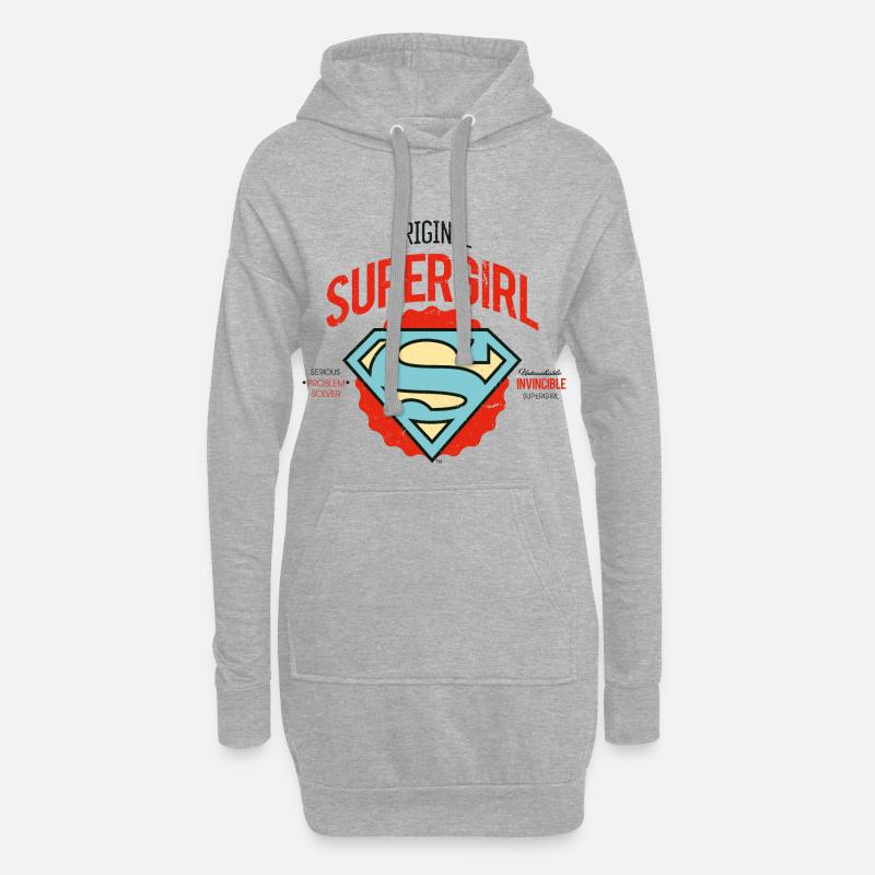 DC Comics Logo Problem Solver - Hoodie-Kleid - Grau meliert