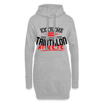 Trithatlon-Swim Cycle Run - Hoodie-Kleid - Grau meliert - Vorne
