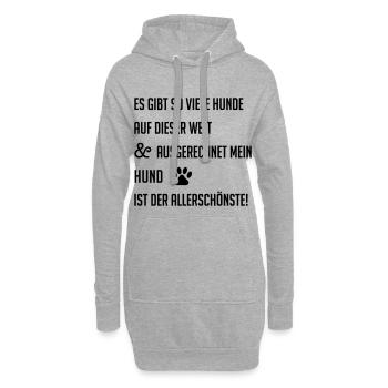 Schönster Hund Hundespruch Hund Hundebesitzer - Hoodie-Kleid - Grau meliert - Vorne