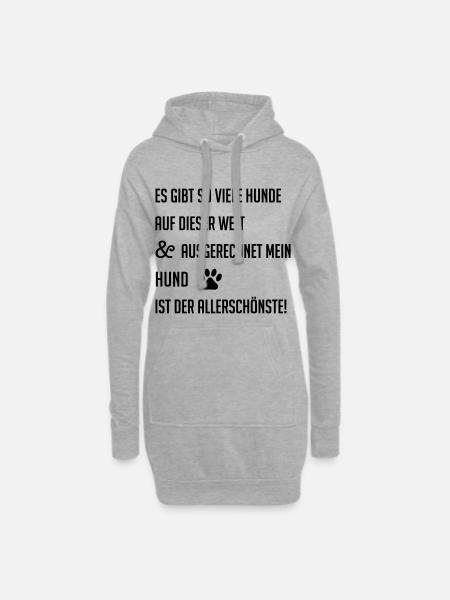 Schönster Hund Hundespruch Hund Hundebesitzer - Hoodie-Kleid - Grau meliert
