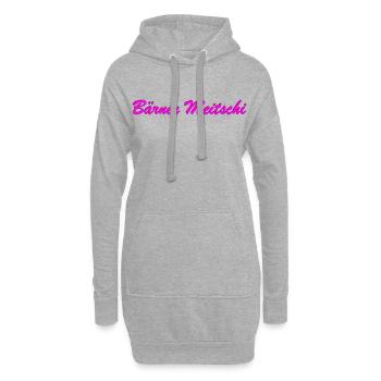 Bärner Meitschi - Sweat-shirt à capuche long Femme - gris chiné - Devant