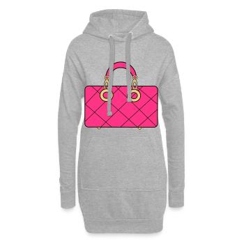 My Handbag Luxus Handtasche - Hoodie-Kleid - Grau meliert - Vorne