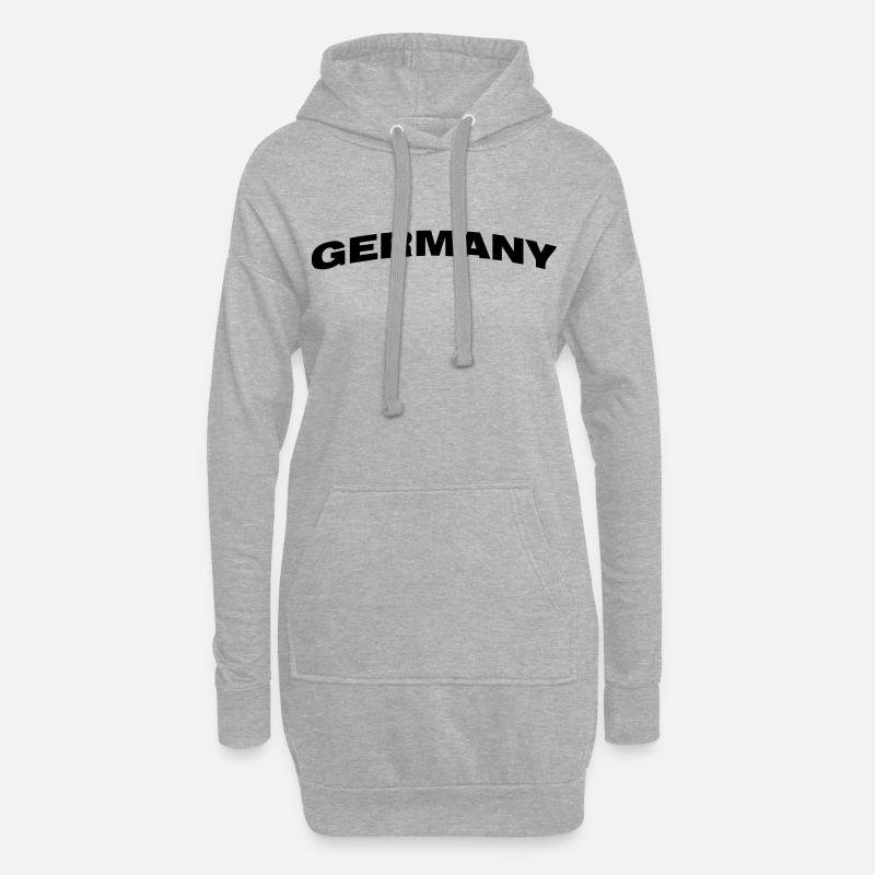 Deutschland - Hoodie-Kleid - Grau meliert