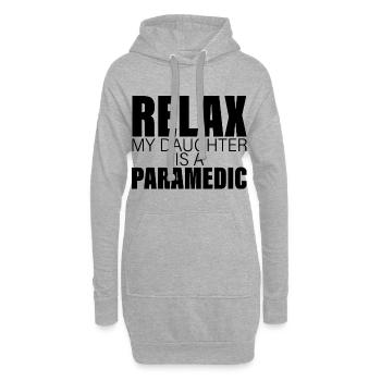 Relax My Daughter Is A Paramedic - Sweat-shirt à capuche long Femme - gris chiné - Devant