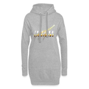 Donner und Blitz - Hoodie-Kleid - Grau meliert - Vorne