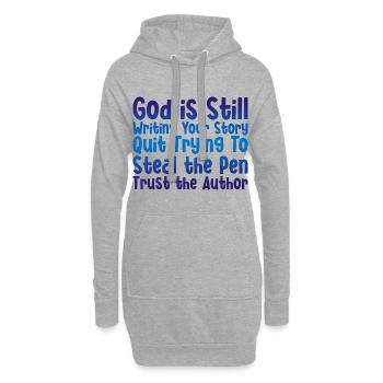 God Is Still Writing Your Story 2 - Hoodie-Kleid - Grau meliert - Vorne