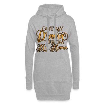 Got My Drama From My Mama 2 - Hoodie-Kleid - Grau meliert - Vorne