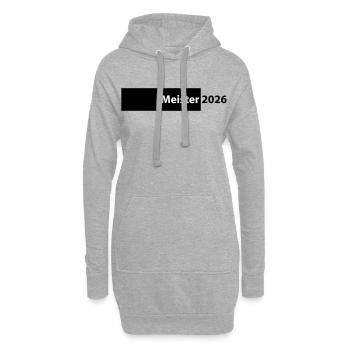 Meister 2026 Meisterschaft - Hoodie-Kleid - Grau meliert - Vorne