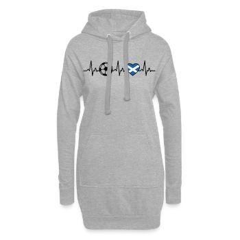 Schottland Fußball Herzschlag Schottland - Hoodie-Kleid - Grau meliert - Vorne