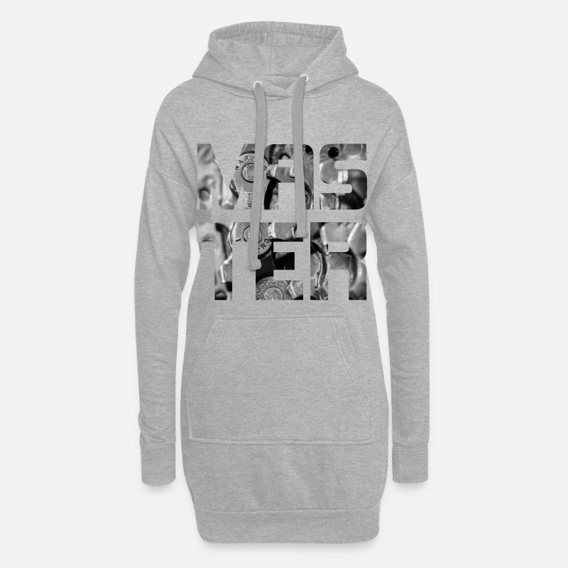 MASTER - Hoodie-Kleid - Grau meliert