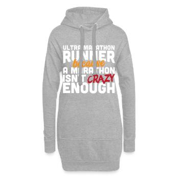 Coureur Ultra Marathon - Sweat-shirt à capuche long Femme - gris chiné - Devant