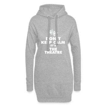 Ne restez pas calme c'est le théâtre - Sweat-shirt à capuche long Femme - gris chiné - Devant