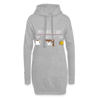 Mon Jour Parfait Escalade - Sweat-shirt à capuche long Femme - gris chiné - Devant