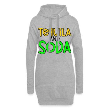 Tequila And Soda 2 - Hoodie-Kleid - Grau meliert - Vorne