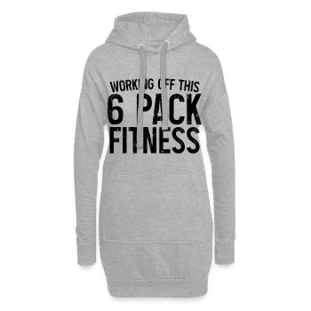 Working Off This 6 Pack Fitness 3 - Hoodie-Kleid - Grau meliert - Vorne