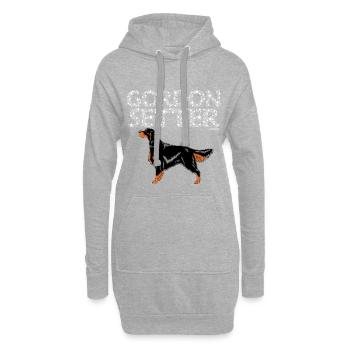 Gordon Setter Bling - Sweat-shirt à capuche long Femme - gris chiné - Devant