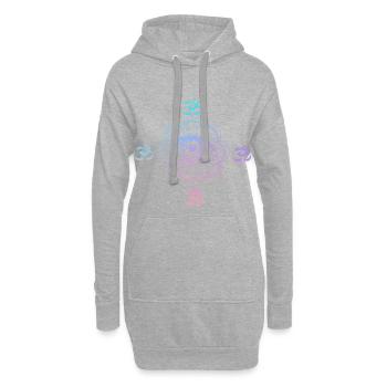 Psytrance GOA Festival Geschenk - Hoodie-Kleid - Grau meliert - Vorne