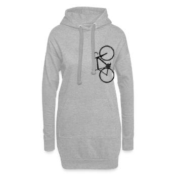 Coolest bike ever - Hoodie Dress - heather grey - Front