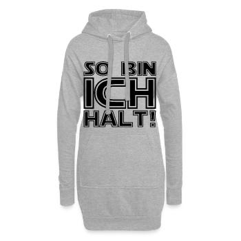 so bin ich halt in schwarz - Hoodie-Kleid - Grau meliert - Vorne