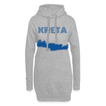 Crète - Sweat-shirt à capuche long Femme - gris chiné - Devant