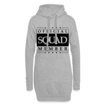 Squad member - Sweat-shirt à capuche long Femme - gris chiné - Devant
