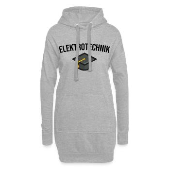 Elektrotechnik Studium Ausbildung - Hoodie-Kleid - Grau meliert - Vorne