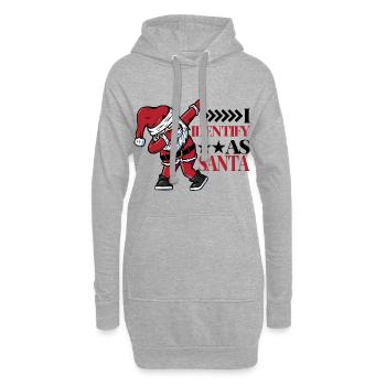 I Identify As Santa 5 - Hoodie Dress - heather grey - Front
